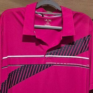 DARK PINK MEN'S ADIDAS GOLF POLO SHIRT SIZE 2XL